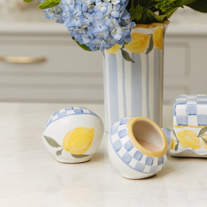 Mackenzie Childs Cheese Gal Salt Cellar