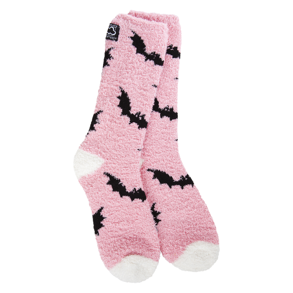 WS Cozy Winter Crew socks in Batty colorway featuring a soft knit texture and crew silhouette.