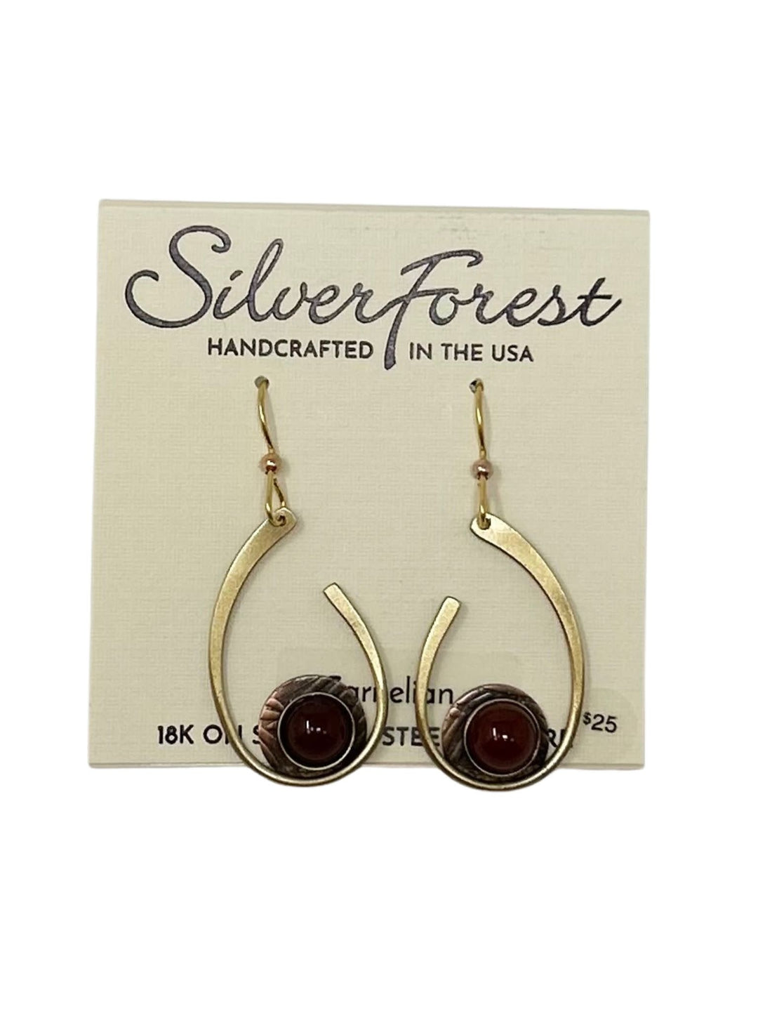 Open Curl with Stone Earrings