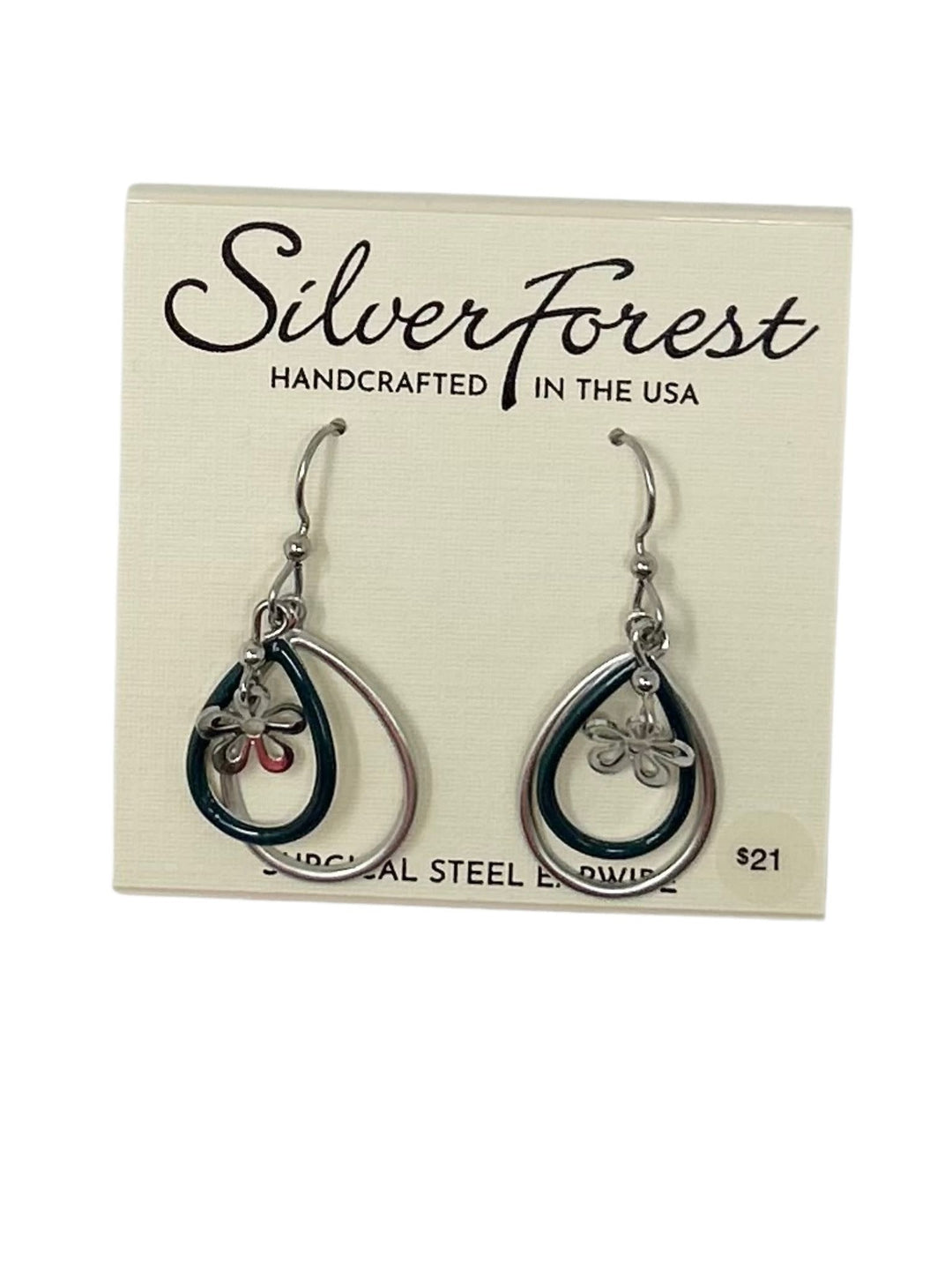 Tear in Tear & Flower Earrings