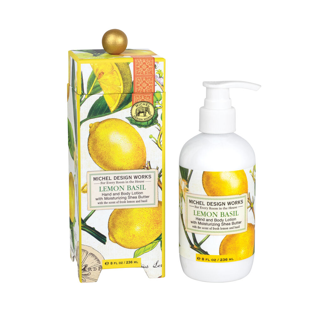 8 fl oz hand lotion bottle with aromatic peony scent