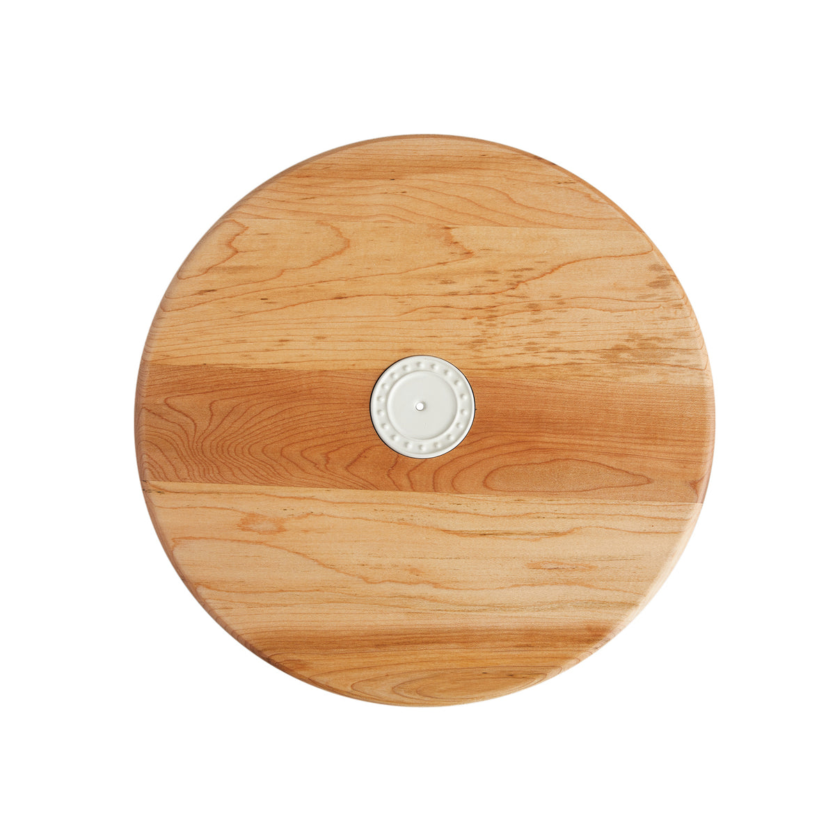 Round wooden Maple Lazy Susan with a smooth finish.