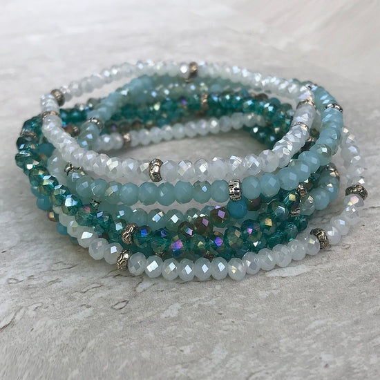 Mini Crystal Bracelet Silver Accent