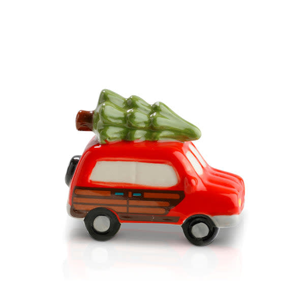 Mini Griswolds family tree ornament with red bow