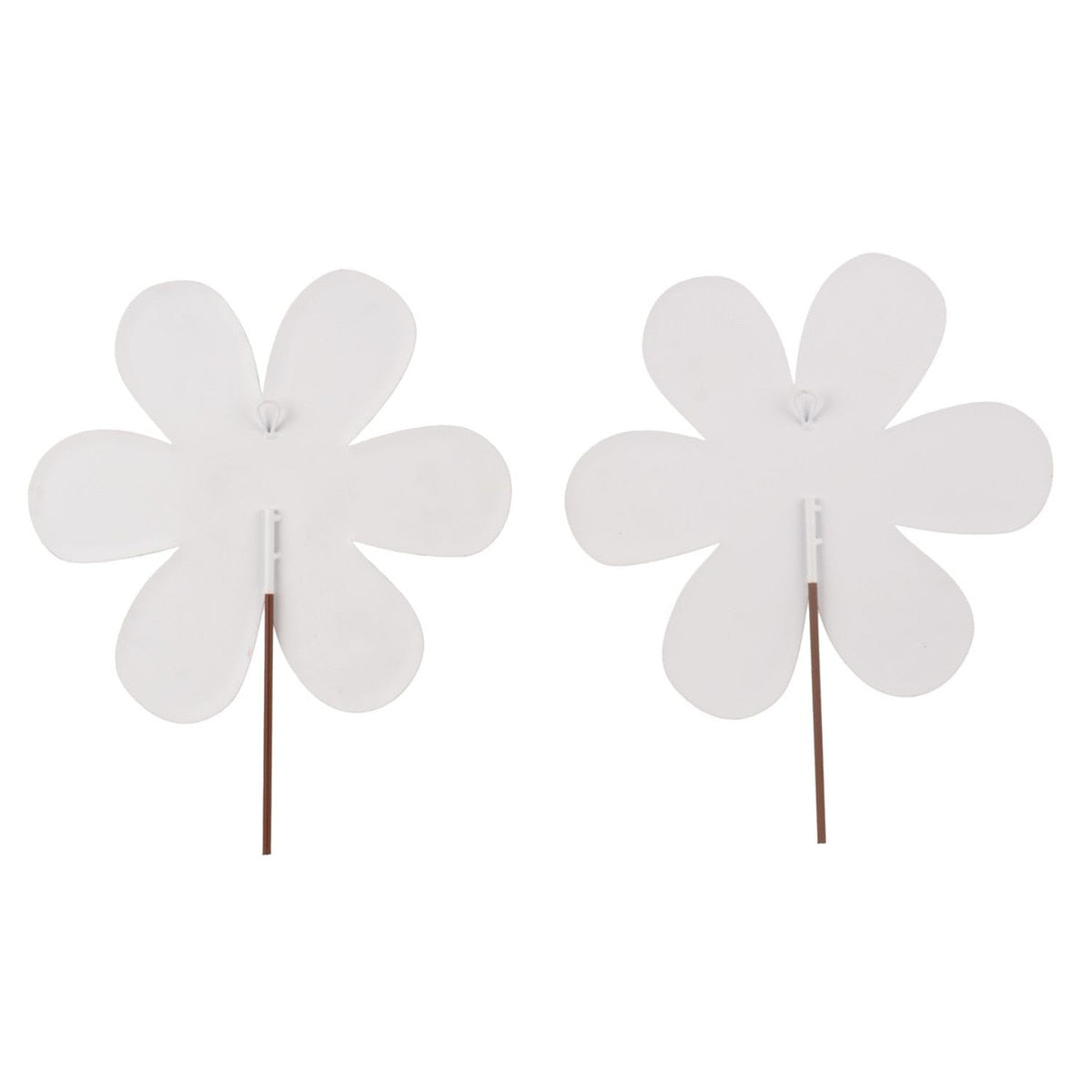 Medium Madras Flowers stake with a floral print on white fabric.