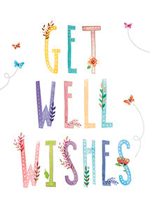 Butterflies Get Well Wishes Greeting Card