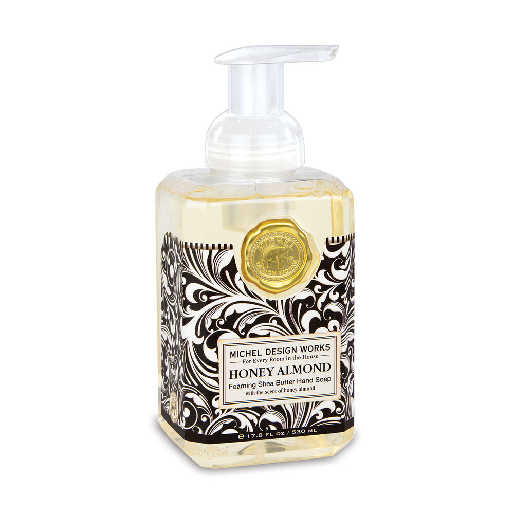 Spring Foaming Soap bottle with a pump dispenser in light blue packaging.