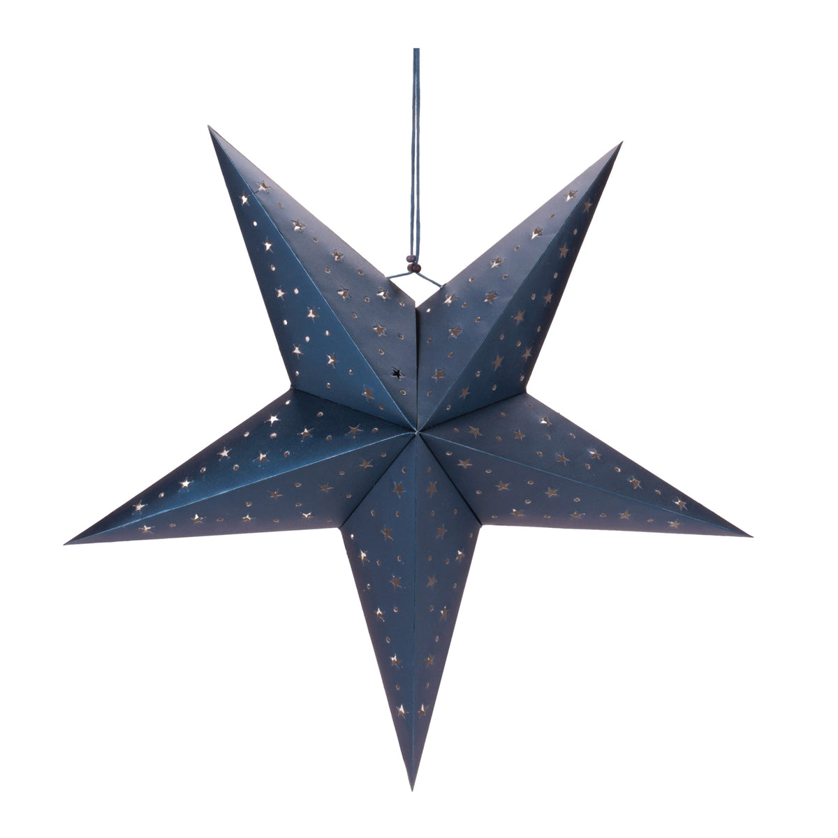 White paper star ornament measuring 20.5 inches tall with a classic five-pointed silhouette.