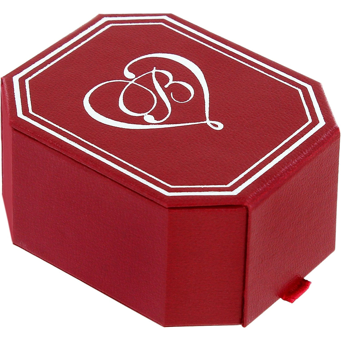 Red octagonal Brighton gift box with a white heart and 'B' logo on the lid.