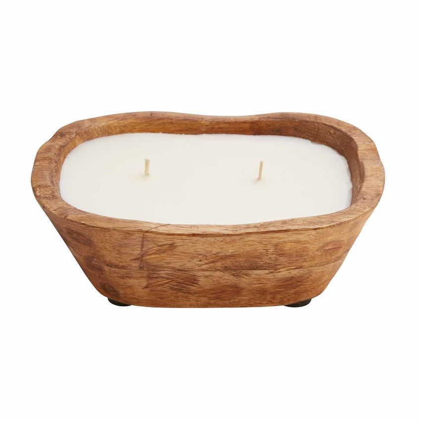 WOOD BOWL CANDLE