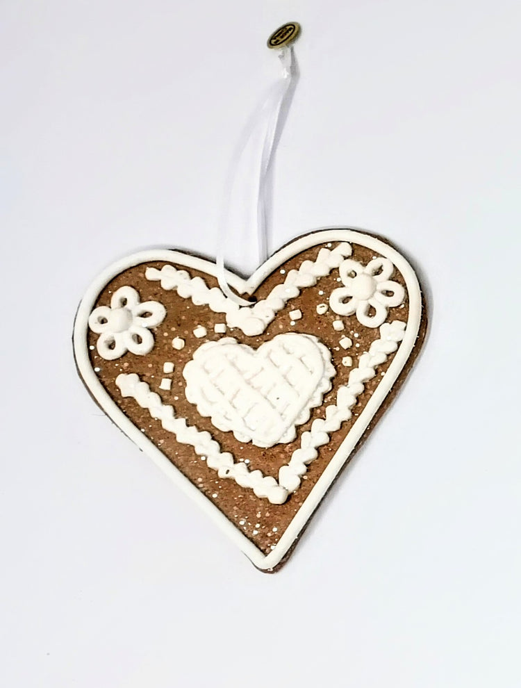 4.75-inch gingerbread man clay dough ornament with brown color