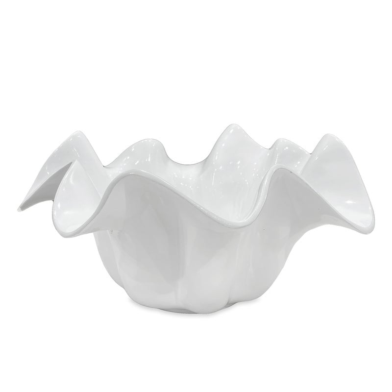 White melamine VIDA Havana medium Medusa bowl with a sculpted medusa head silhouette.