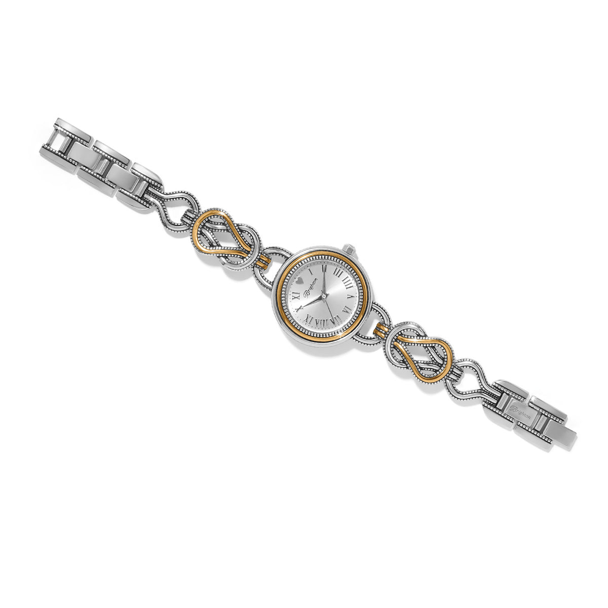 Silver-gold two-tone Clifden watch with fold-over clasp