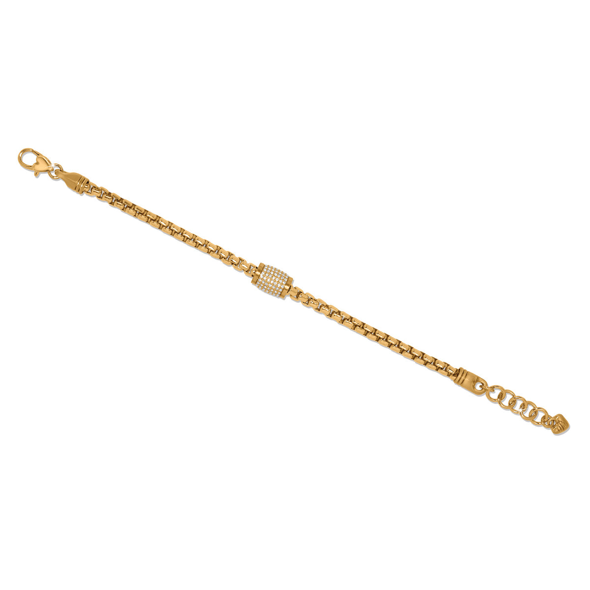 Gold-plated Meridian Solis Station bracelet featuring fine quality crystals with a lobster claw closure.