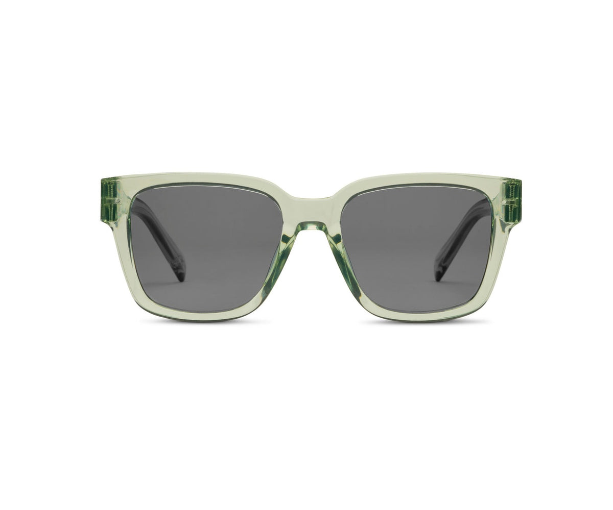 Poloma Reading Sun sunglasses with polycarbonate frames in a dark tint featuring spring hinges and blue light filtering lenses.