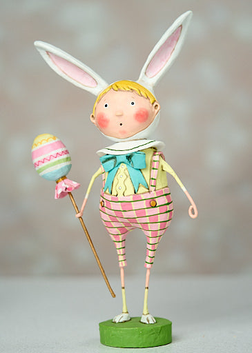 Hippity Hoppity poly resin figurine by Lori C. Mitchell featuring a whimsical silhouette with smooth curves and glossy finish.