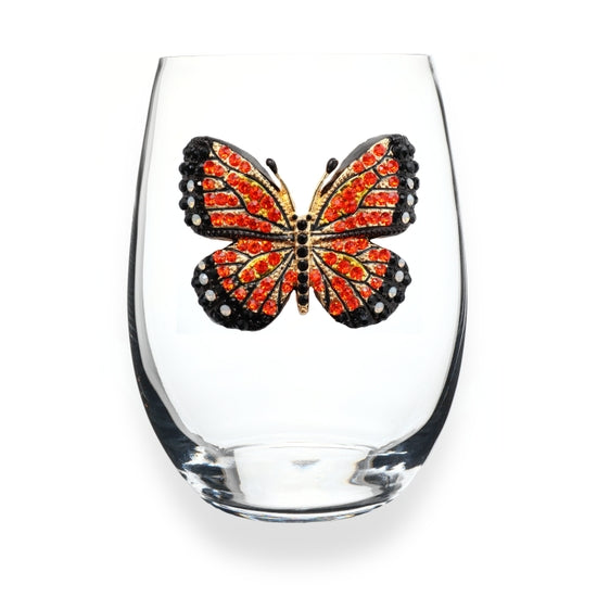Jeweled Stemless Wine Glass