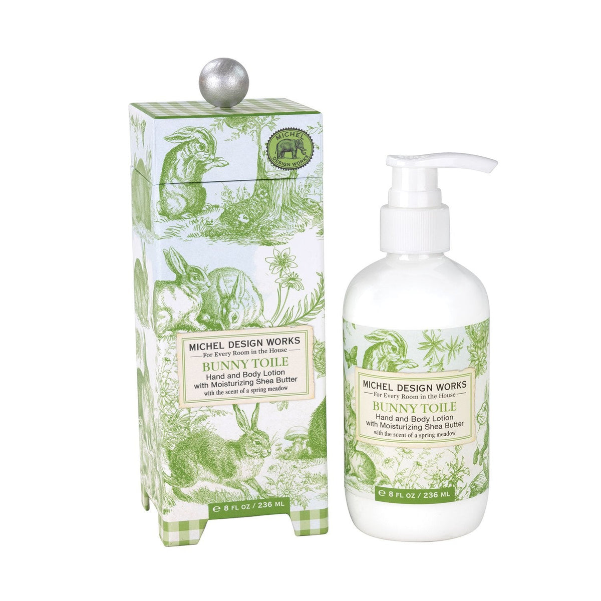 8 fl oz hand lotion bottle with aromatic peony scent