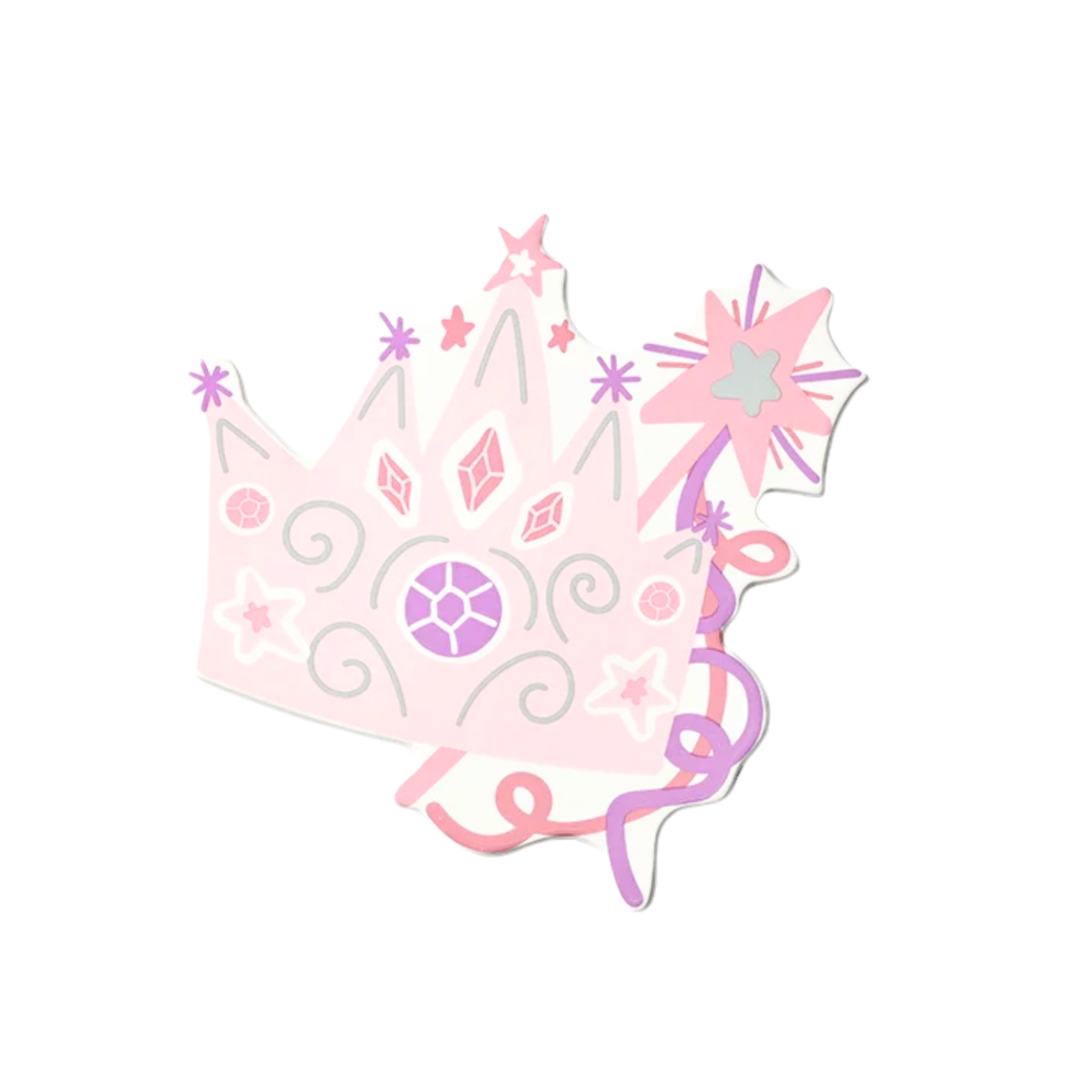 Sparkle Crown Mini Attachment with pink and purple stars, gems, and a star-shaped wand.