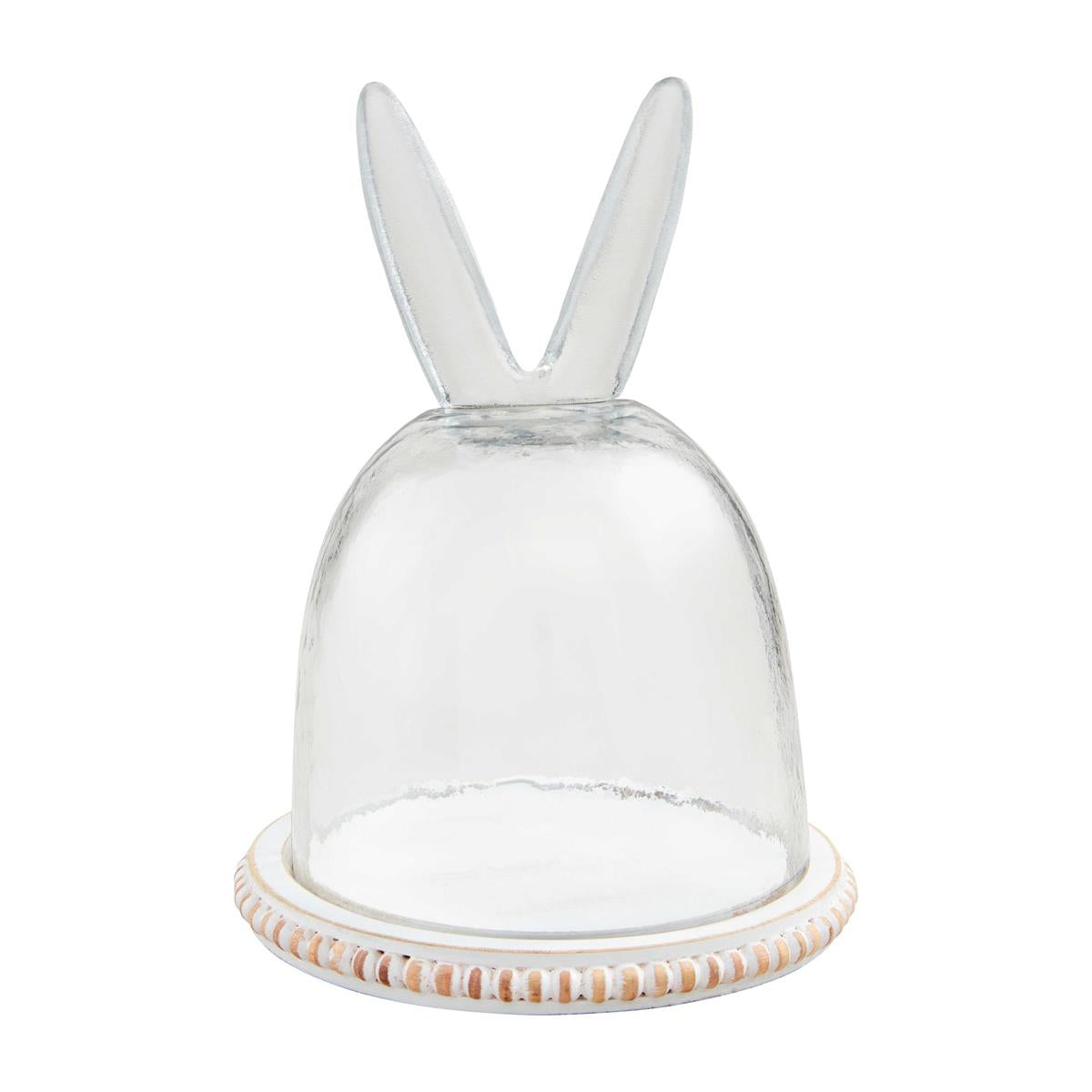 Black cloche hat with bunny ear embellishments