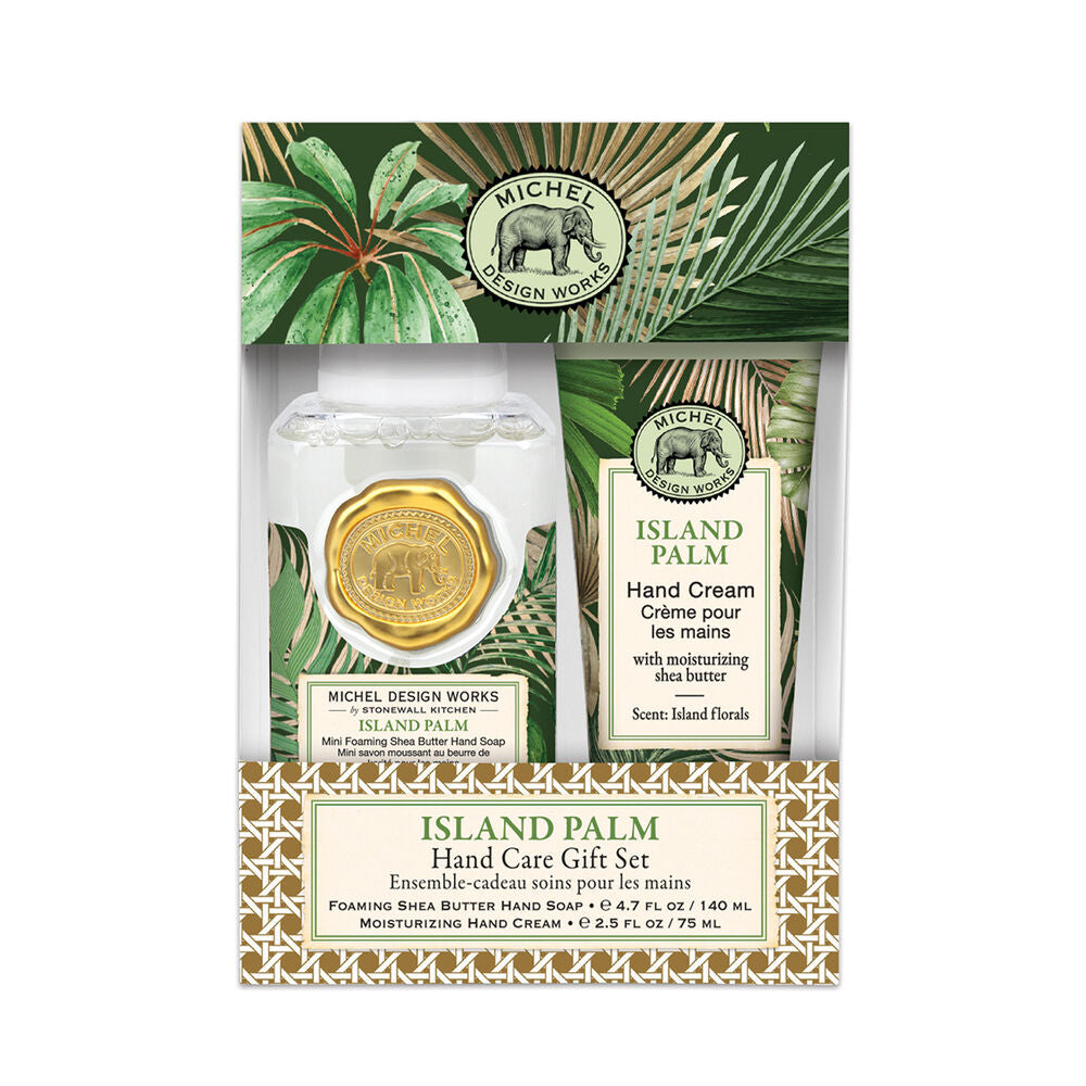 Hand Care Gift Set containing a foamer bottle and hand cream tube.