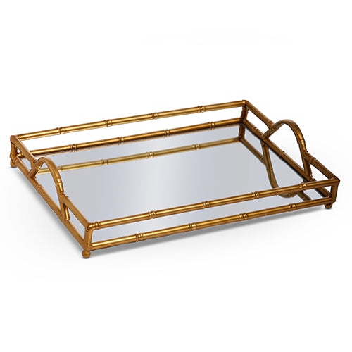 16” Rectangular Mirrored Tray