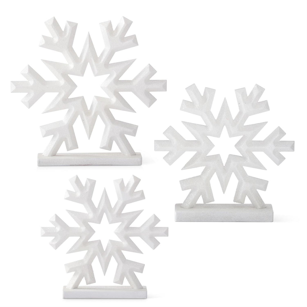Glittered Snowflakes on Base