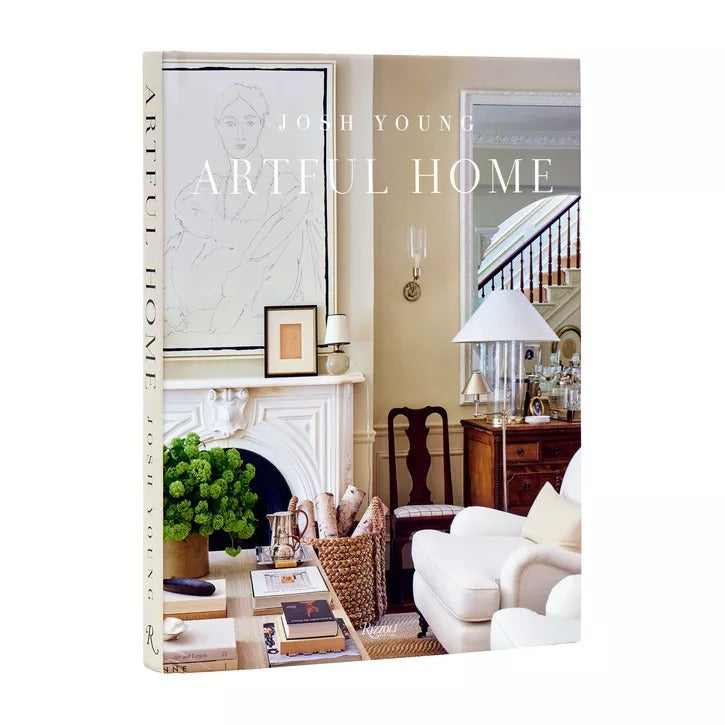 Cover of the book Artful Home by Josh Young, featuring a classic interior with a white fireplace.
