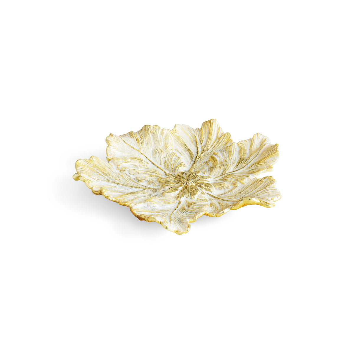 Tulip-shaped catch-all tray in solid color with a curved rim.