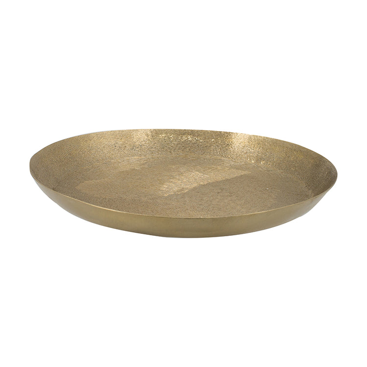 Gold round plate with sloping edge