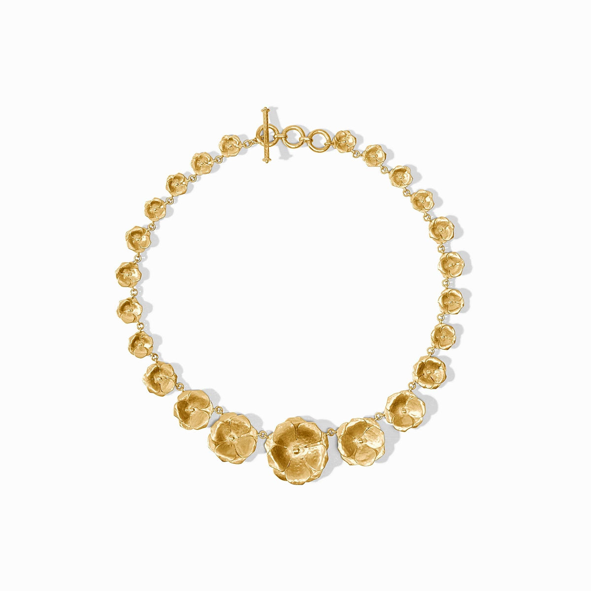 Gold statement necklace with adjustable chain length
