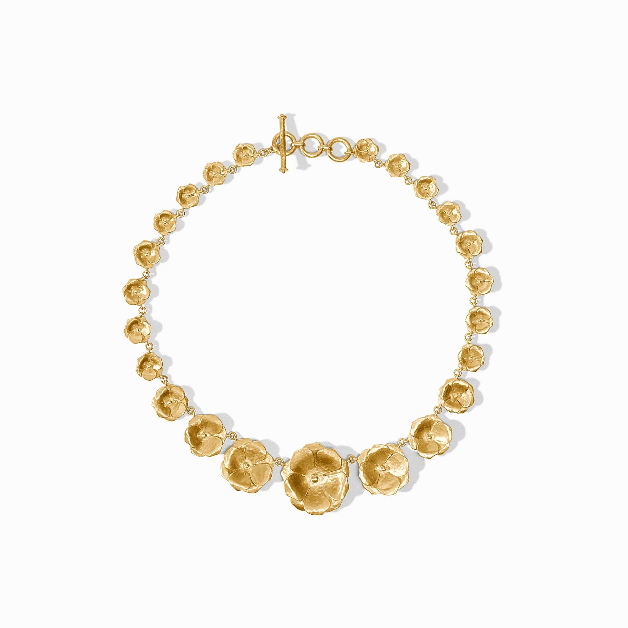 Gold statement necklace with adjustable chain length