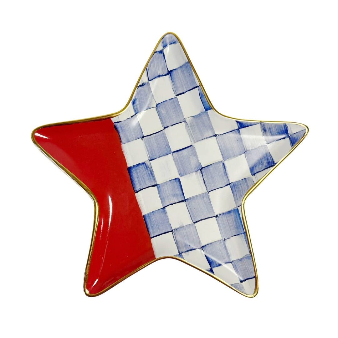Mackenzie Childs 1776 Ceramic Star Plate