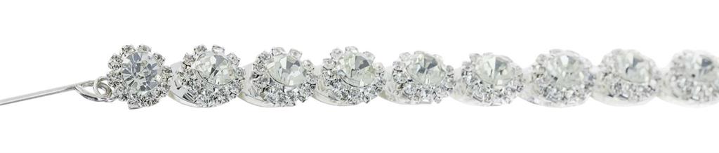 36-inch round clear crystal chain with hooks