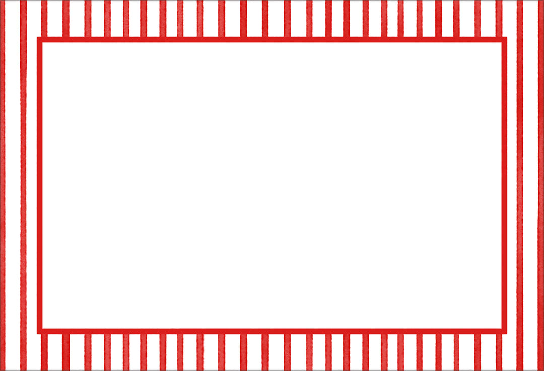 Place Cards - Pinstripe Red
