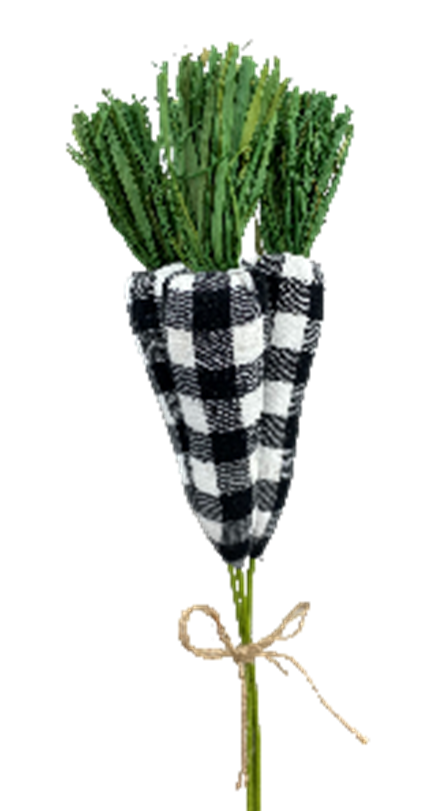 Fabric carrot bundle measuring 16 inches tall with a natural fabric texture.