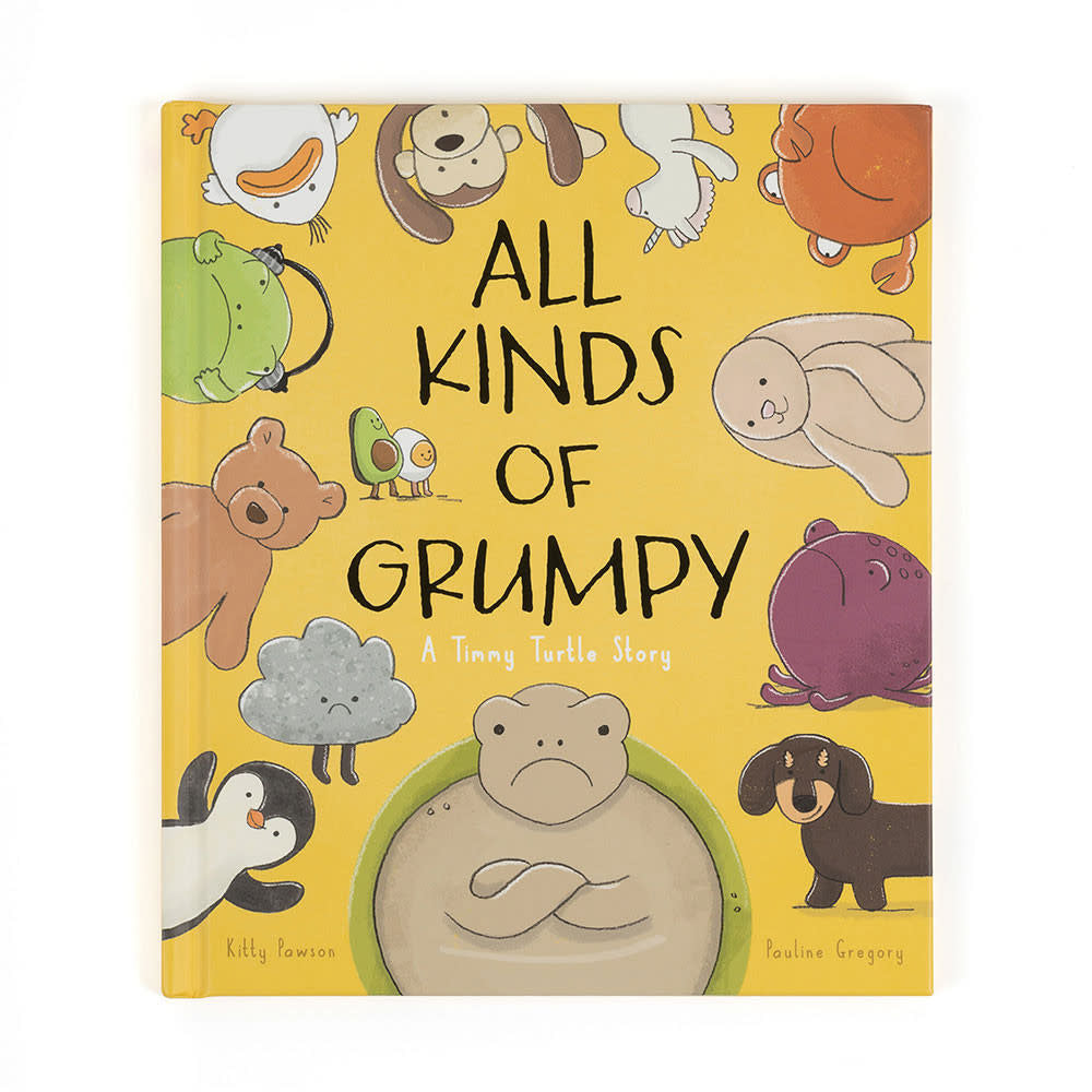 Paper board book cover featuring Timmy Turtle with a grumpy expression against a colorful background.
