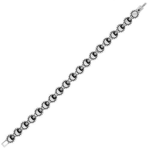 Silver plated Twinkle Link Bracelet with fine quality crystals on a fold over clasp
