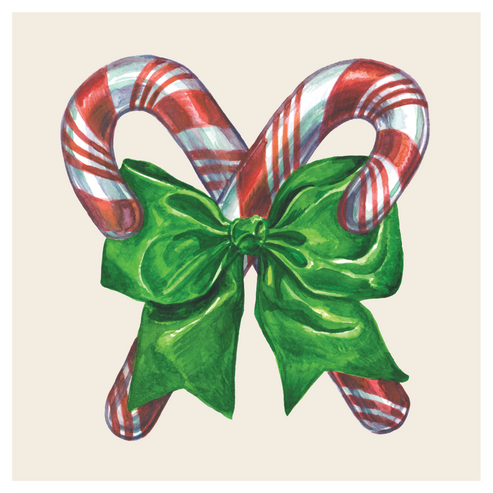 Candy Cane Cocktail Napkin
