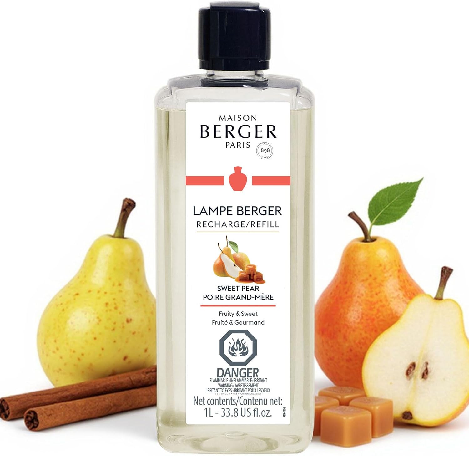 Lampe Berger recharge refill bottle with clear liquid inside