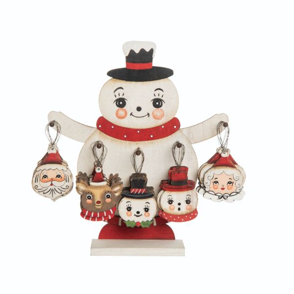 Wooden plywood ornament with a natural grain finish.