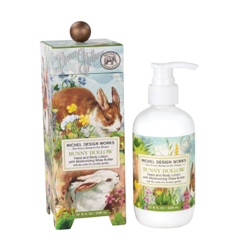 8 fl oz hand lotion bottle with aromatic peony scent