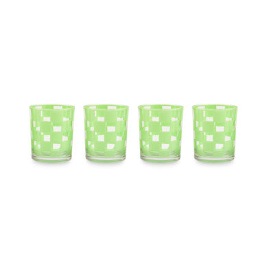 Check Acrylic Tumbler - Set Of 4