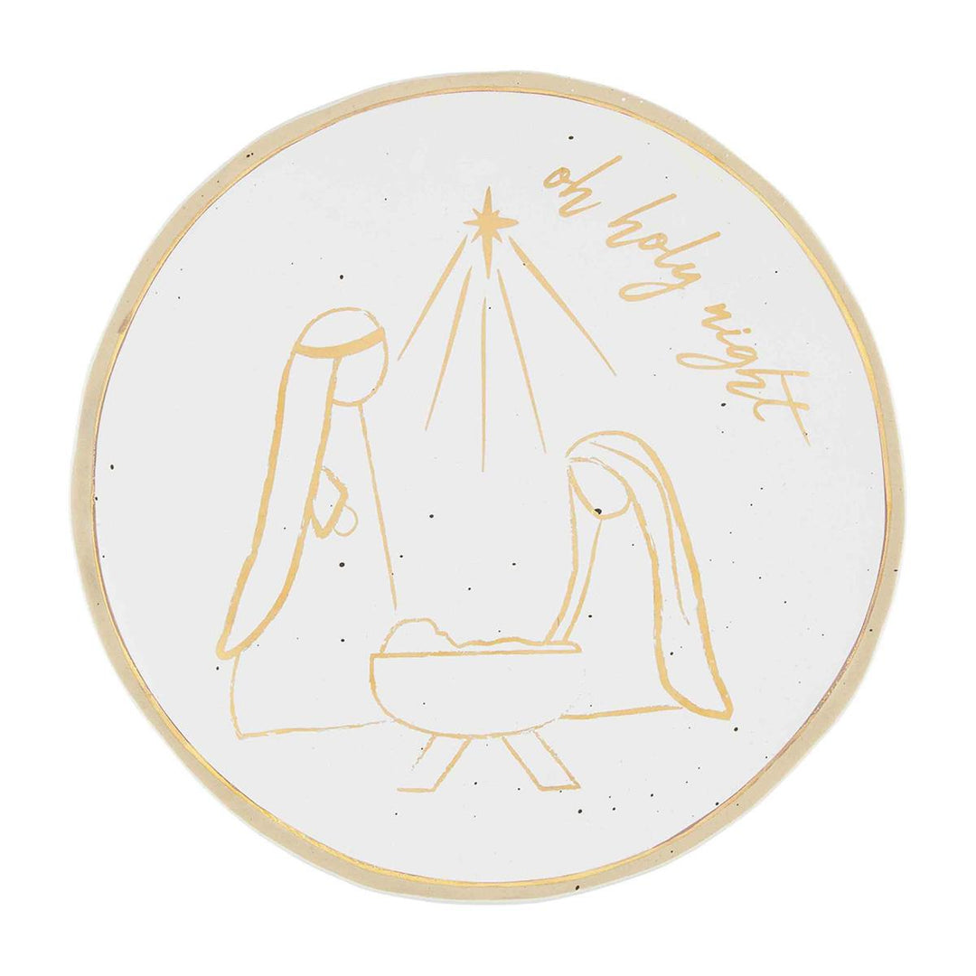 Gold Nativity Platter