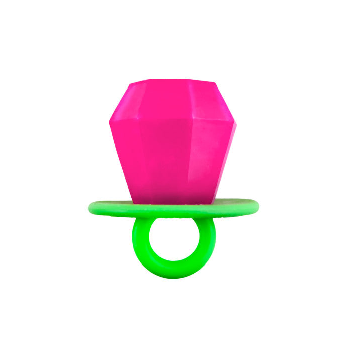 Soft squishy ring pop shaped like a colorful gem lollipop with vibrant candy-inspired design.