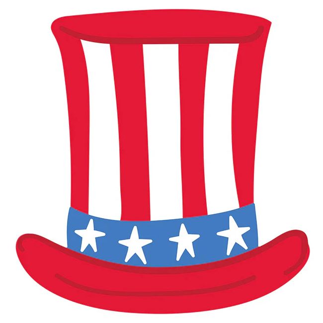 Ceramic Uncle Sam hat with large attached hook-and-loop fastener