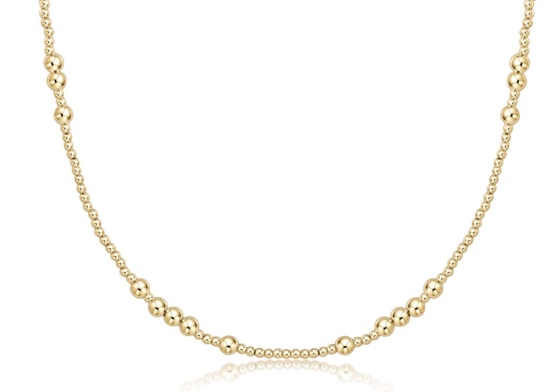 4MM gold-filled choker necklace featuring layered 2mm beads