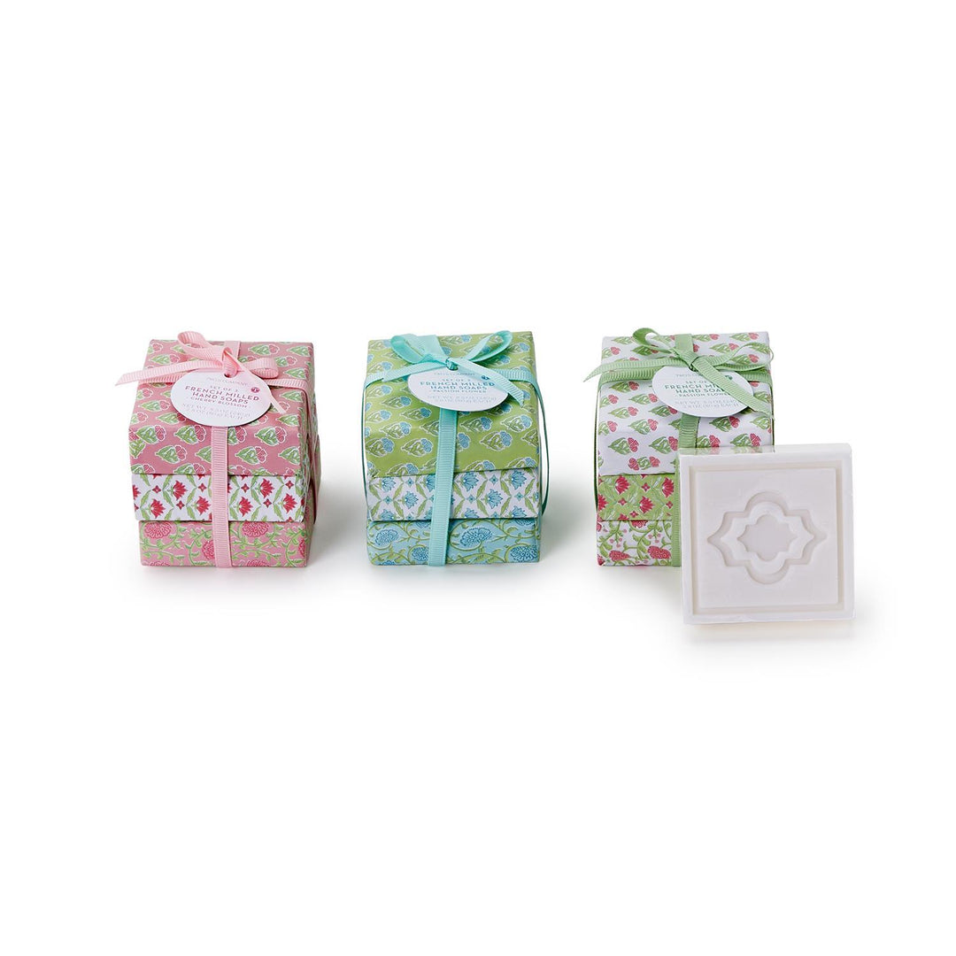 Floral Block Print Wrapped Soap