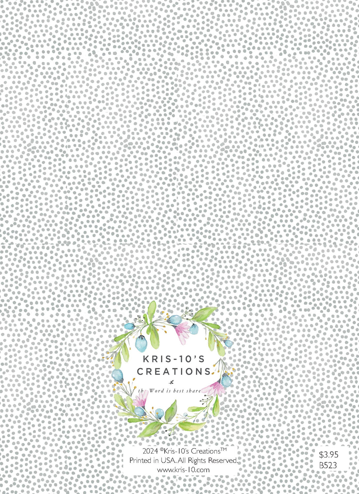 Blue A6 greeting card with envelope featuring text 'From the fullness of his grace we have received one blessing after another' and John 1:16.