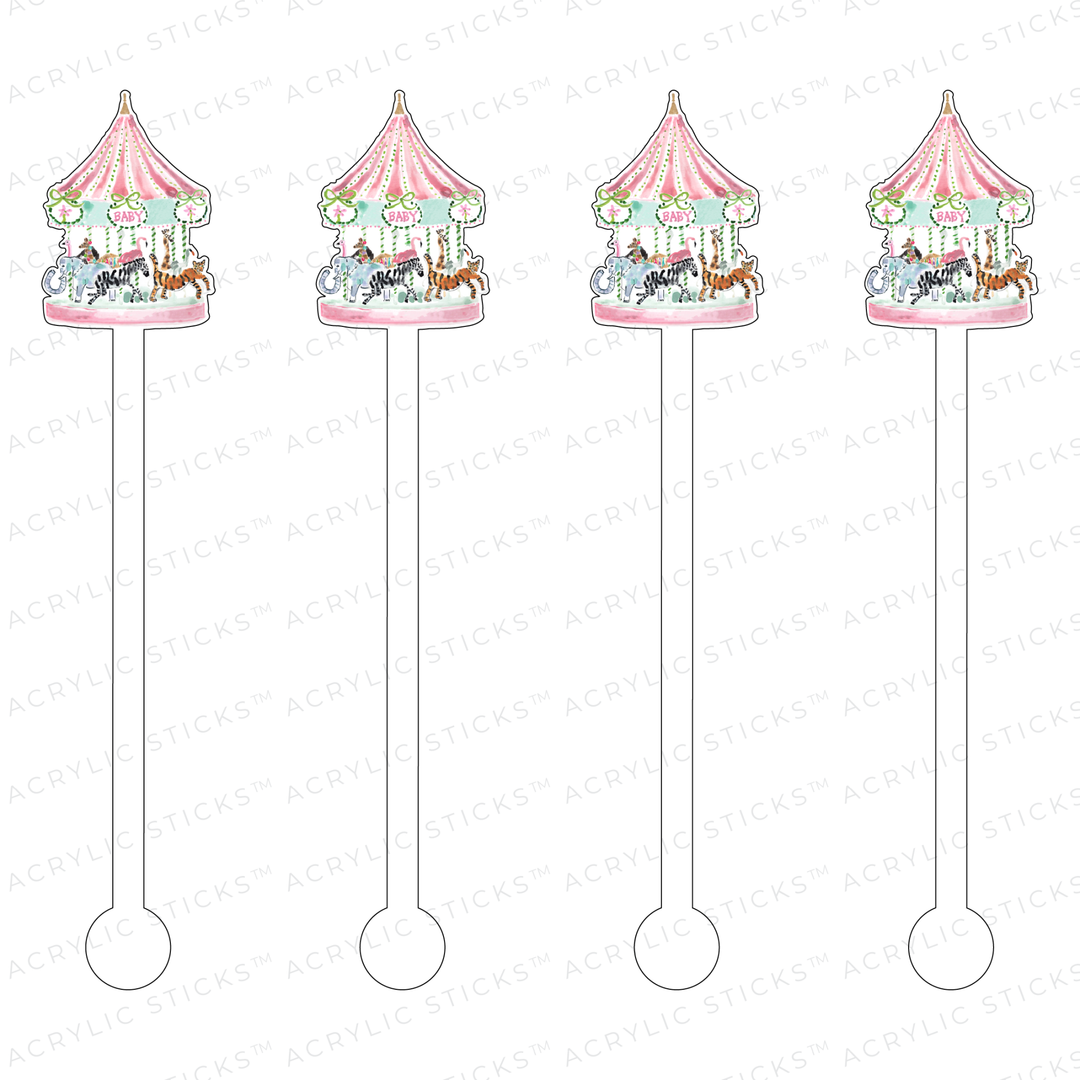 As X Evelyn Henson Baby Carousel Acrylic Stir Sticks